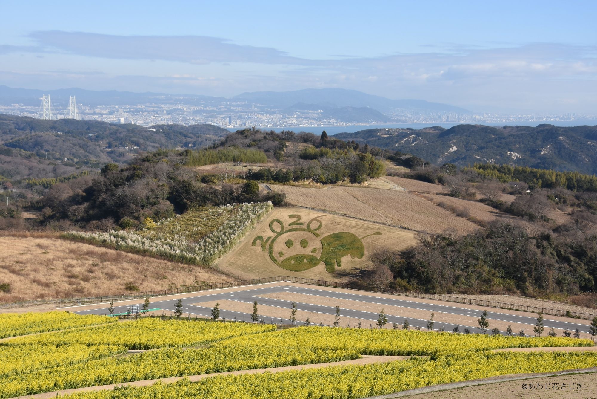 隣接する牧草地に地上絵（アースワーク）が登場しました（1/9更新）